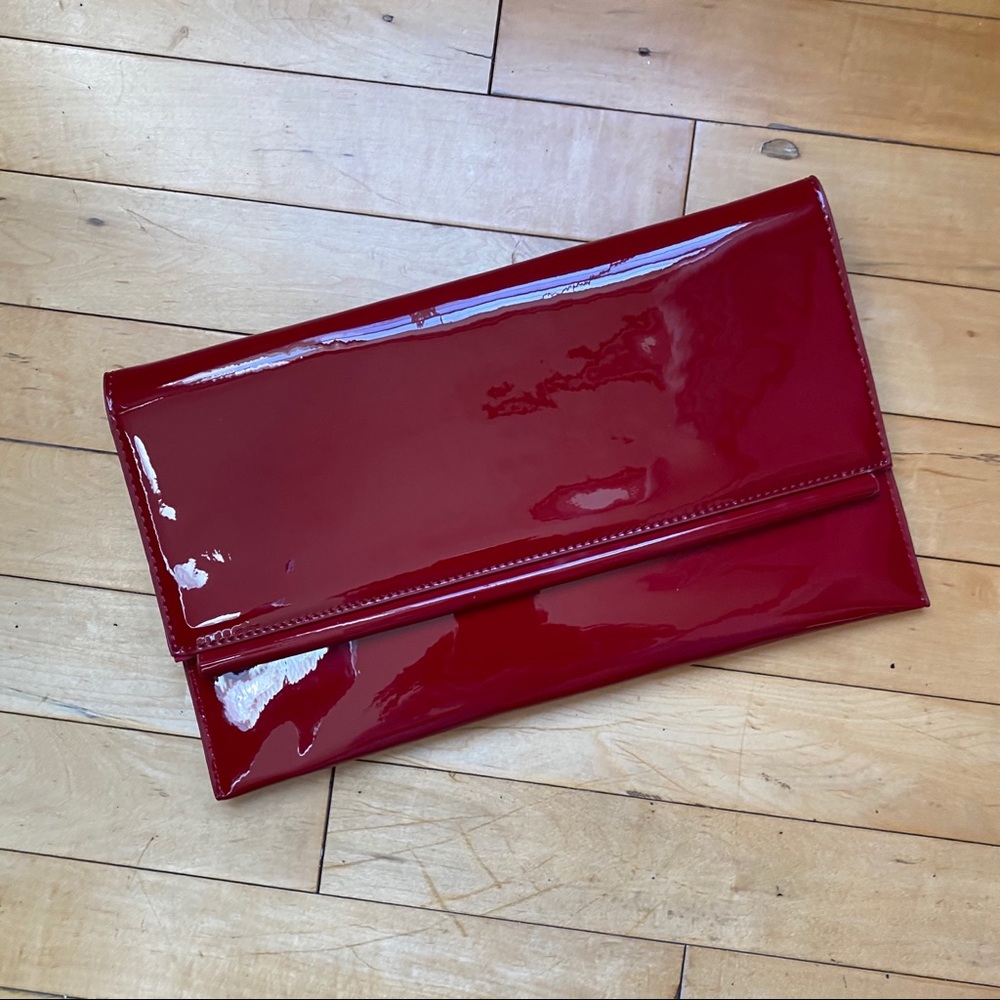 Red Patent Leather Clutch